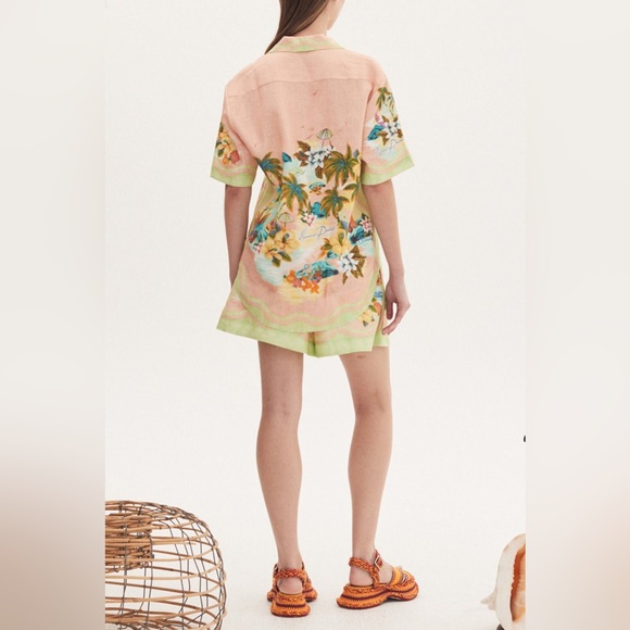 311. Tropics Short Set in Blush Multi - Picture 3 of 9